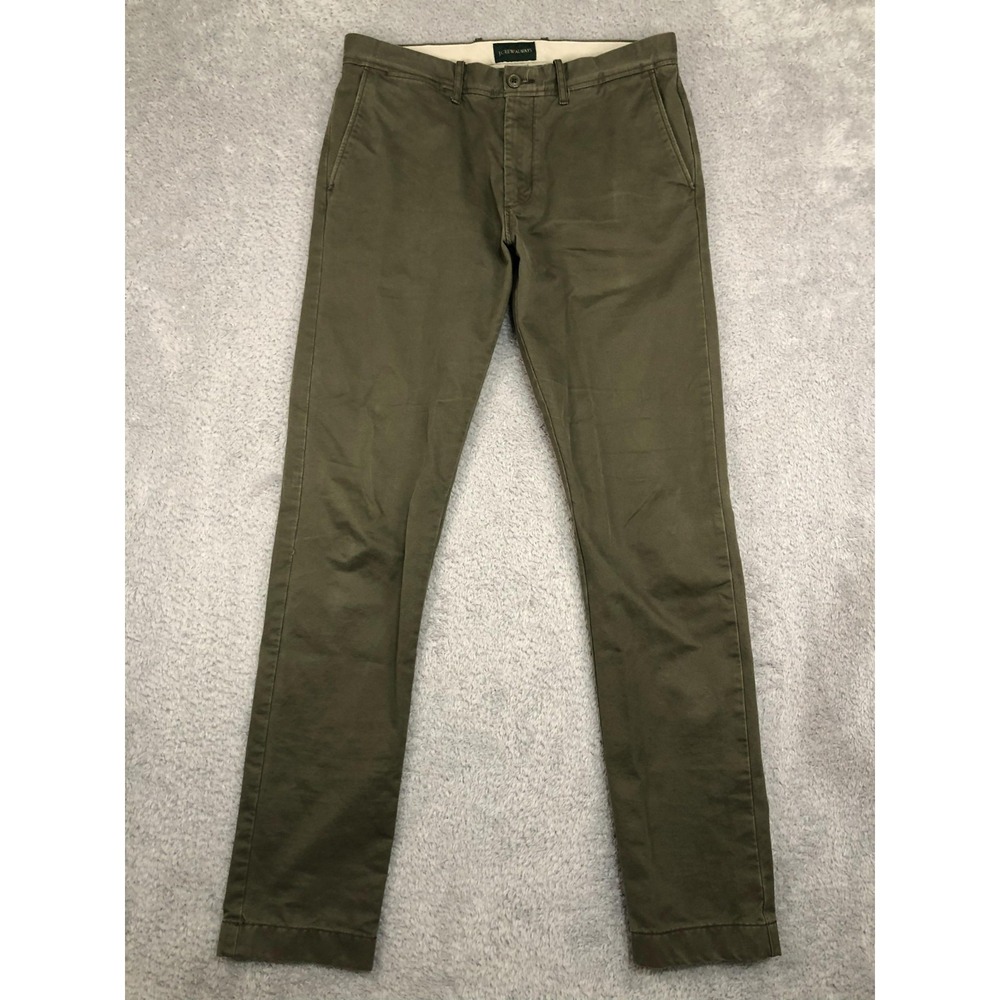 J Crew Always Pants Men's 32x34 (Tag 31x34) 484 Slim Oarsman Green Chino